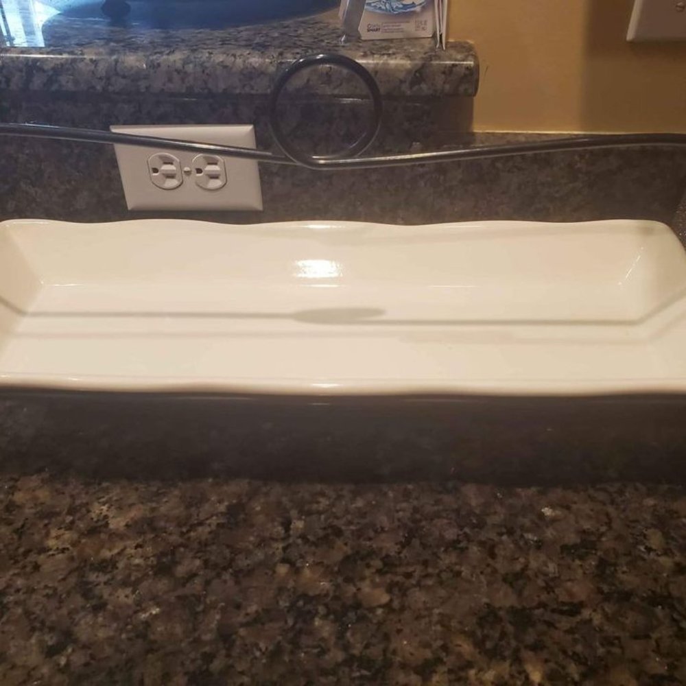 Bistro Serving Platter and Holder by at home